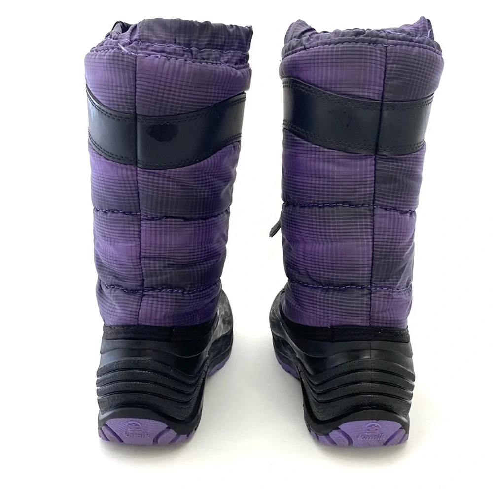Kamik Big Girl Youth Purple Moonracer Winter Boots SZ 4 (Boots Only)